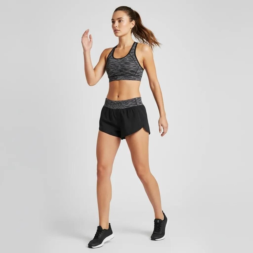 Forever 21 Women's Black‎ Wide Waistband Running Athletic Short Size Small